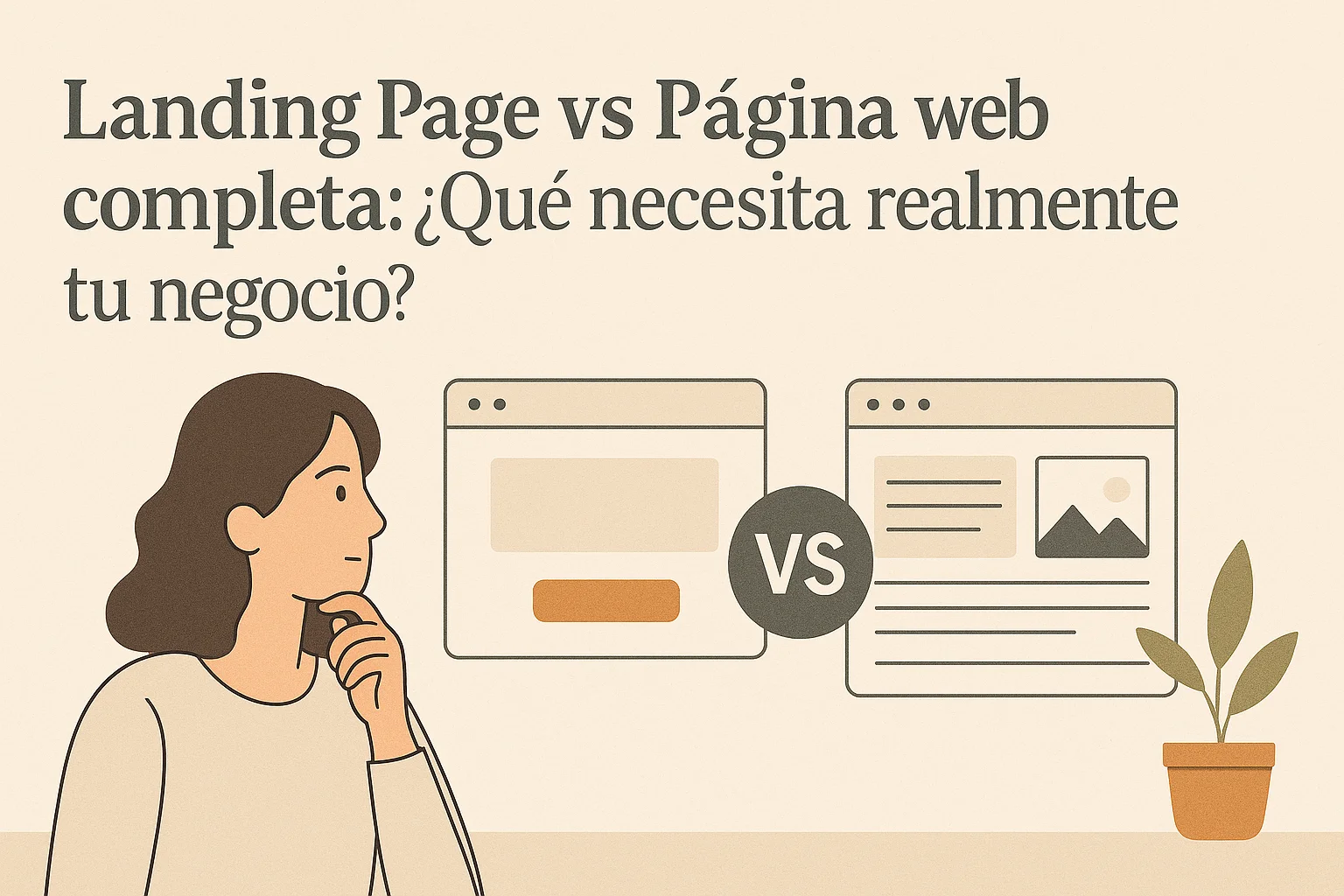 Landing Page vs Página Web Completa: ¿Qué necesita realmente tu negocio?