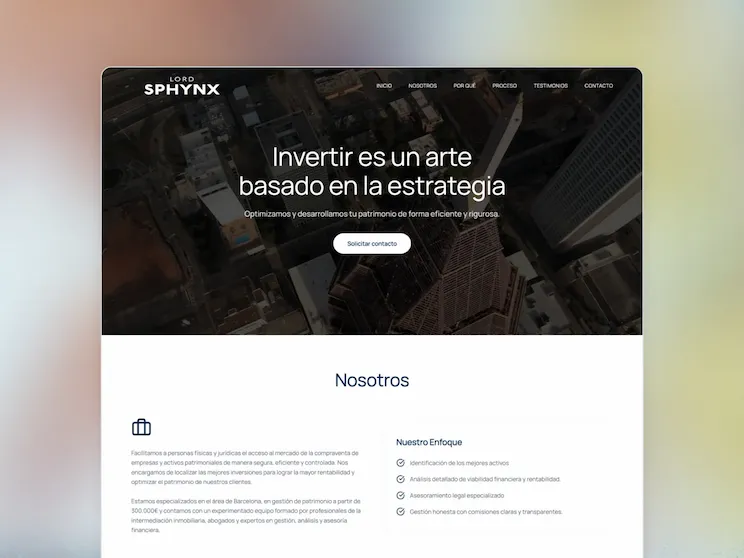 Lord Sphynx - Landing Page